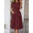 Women Solid Double Pocket Casual Short Sleeve Dress