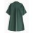 Women Solid Lapel Double Pocket Button Front Shirt Dress