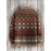 Mens Vintage Ethnic Geometric Pattern Crew Neck Pullover Sweatshirts Winter