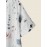 Women Vintage Floral Plant Print Crew Neck Short Sleeve Blouse