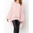 Front Two-layer Lantern Sleeves Long-sleeved Hem Stitching Blouse