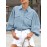 Women Solid Lapel Flap Pocket Long Sleeve Denim Shirt