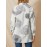 Geometry Print Long Sleeves Casual Loose Blouse With Pockets