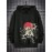 Mens Japanese Ninja Red Sun Print Long Sleeve Hoodies Winter