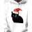 Mens Christmas Hat Cat Graphic Kangaroo Pocket Drawstring Hoodies Winter