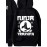Mens Japanese Ninja Print Loose Long Sleeve Hoodies Winter