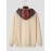 Mens Ethnic Geometric Print Chest Pocket Plush Lined Drawstring Hoodies